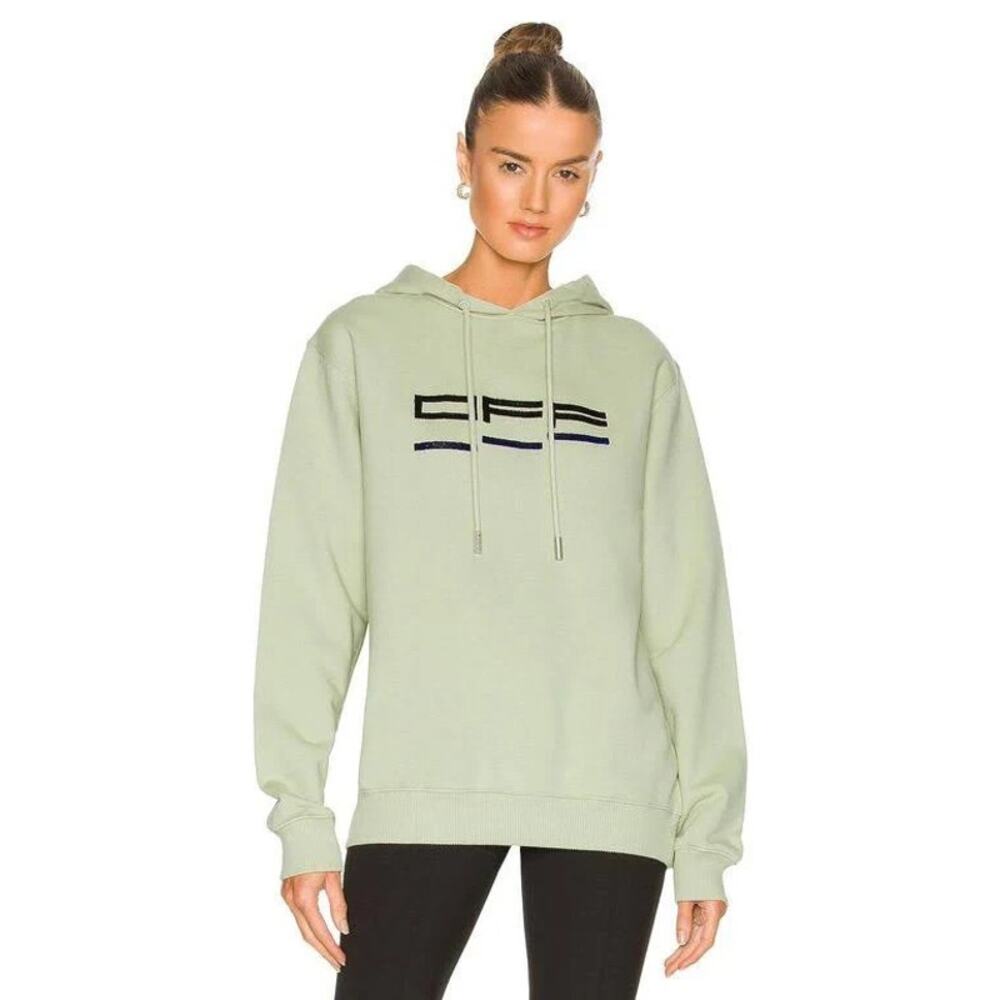 Off-White c/o Virgil Abloh "Off" Logo Khaki Oat Sweatshirt Hoodie New size XS